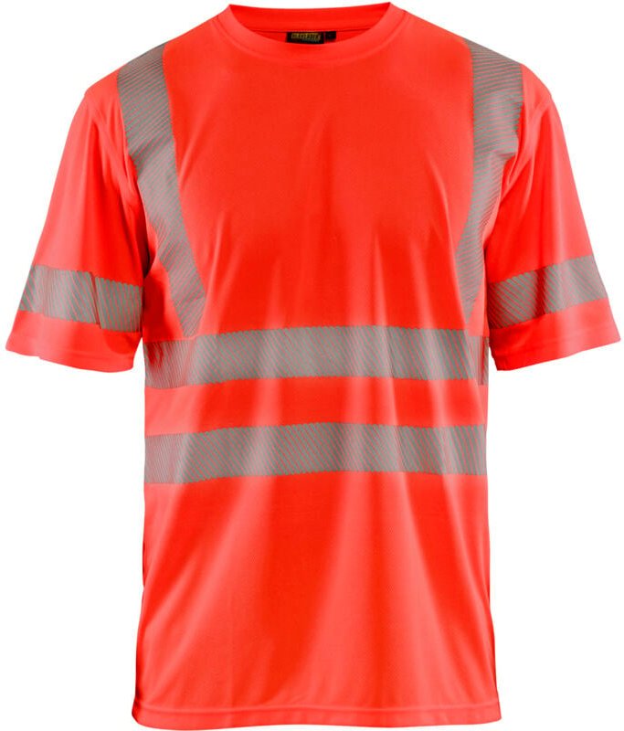 Arbeits-T-Shirt mit UV-Schutz und hoher Sichtbarkeit 3420 - Neonrot S