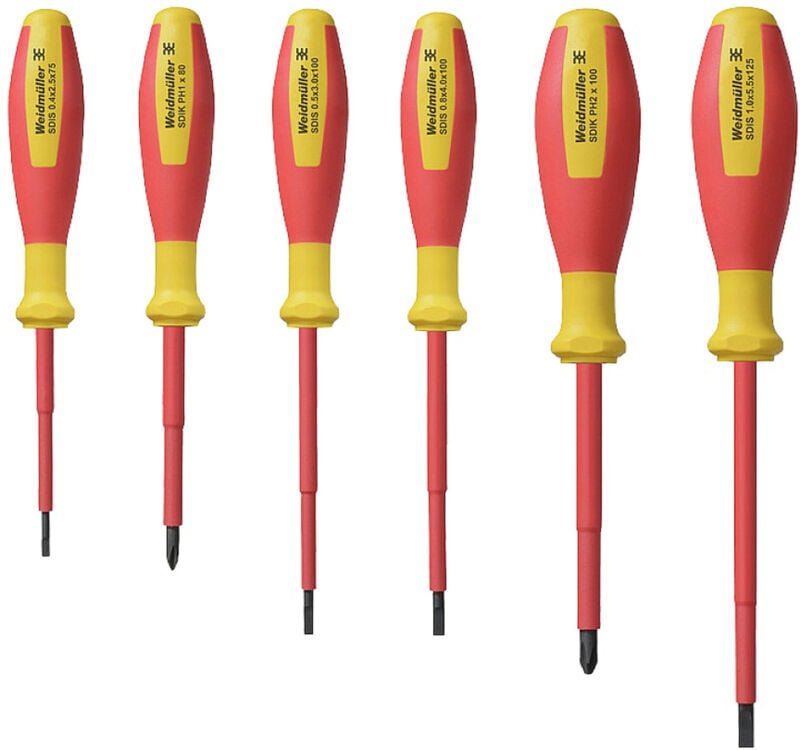 Weidmuller - Weidmüller sdi set S2.5-5.5/PH1/2 vde Schraubendreher-Set Schlitz, Kreuzschlitz Phillips