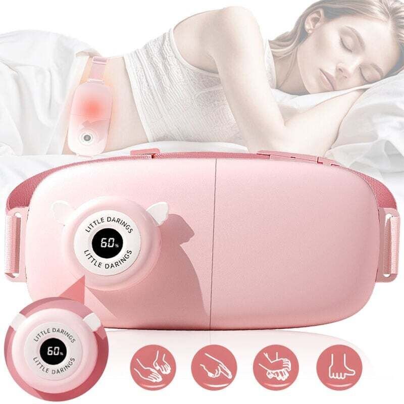 Bauchgurt mit Wärme- und Massagefunktion – Linderung von Menstruations- und Rückenschmerzen – Optimaler Komfort während ...