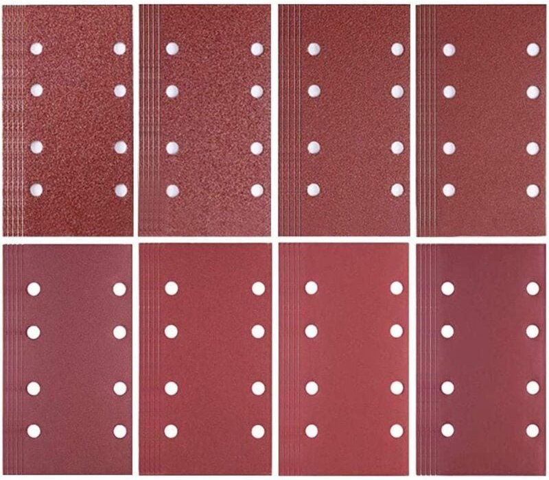 80 Schleifblätter für Schleifmaschine, 93 x 185 mm Schleifblätter Schleifpapier, Maus-Schleifpapier für Bosch Multischle...