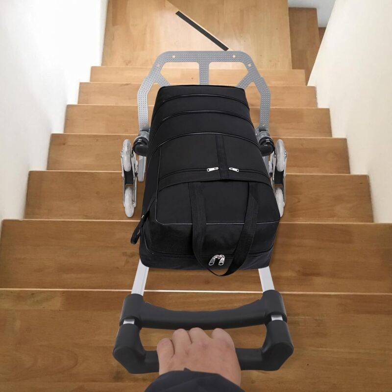 Sackkarre Treppensteiger Trolley, Treppensackkarre Klappbar Treppenkarre Treppensackkarre Handwagen 6 Räder für Möbel un...