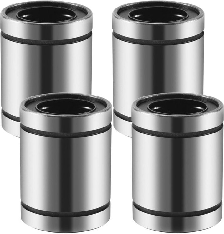 Tlily - 4 Stueck LM20UU 20x32x42mm Double Side Gummidichtung Lineare Bewegung Kugellagerbuchse