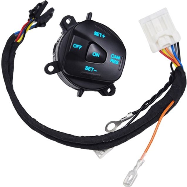 Auto Blaues LED-Lenkrad Rechts Tempomatschalter mit Verkabelung für Fiesta MK7 Escort 2013-2015