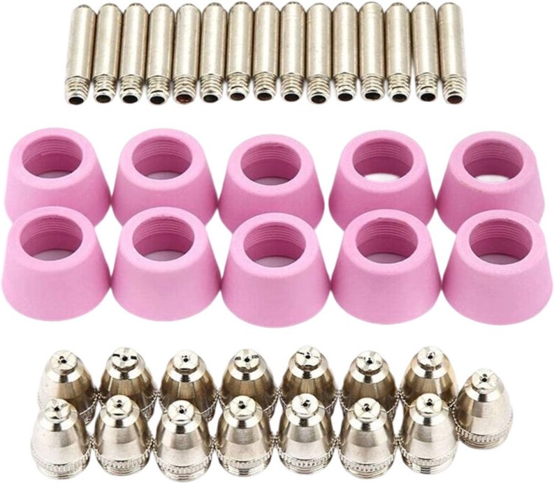 40 Stück/Set AG60 SG55 Plasma-Schneider Schneidbrenner, Elektrode, Busse, Tassen Kit Plasma-Schneider Zubehör Stahlmühle...