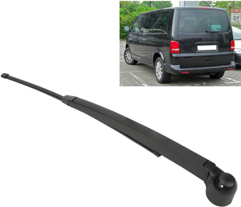 Scheibenwischer-Set, Scheibenwischerarm (Kunststoff) + Heckscheibenwischerarm (Gummi) + Wischerblatt 7H0955707A, Ersatzt...