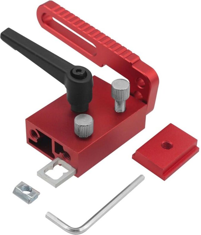 BEBUSINGOTO Gehrungsschienenanschlag Typ 75, T-Nut-Begrenzer, T-Nut-Positionierer aus Aluminiumlegierung, T-Anschlag für...