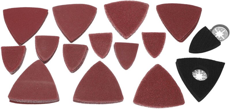 ViaGasaFamido Dreieckiges 80x80mm 85x35mm Oszillierendes Werkzeug Teichset mit 60 80 120 180 240 Körnung kompatibel