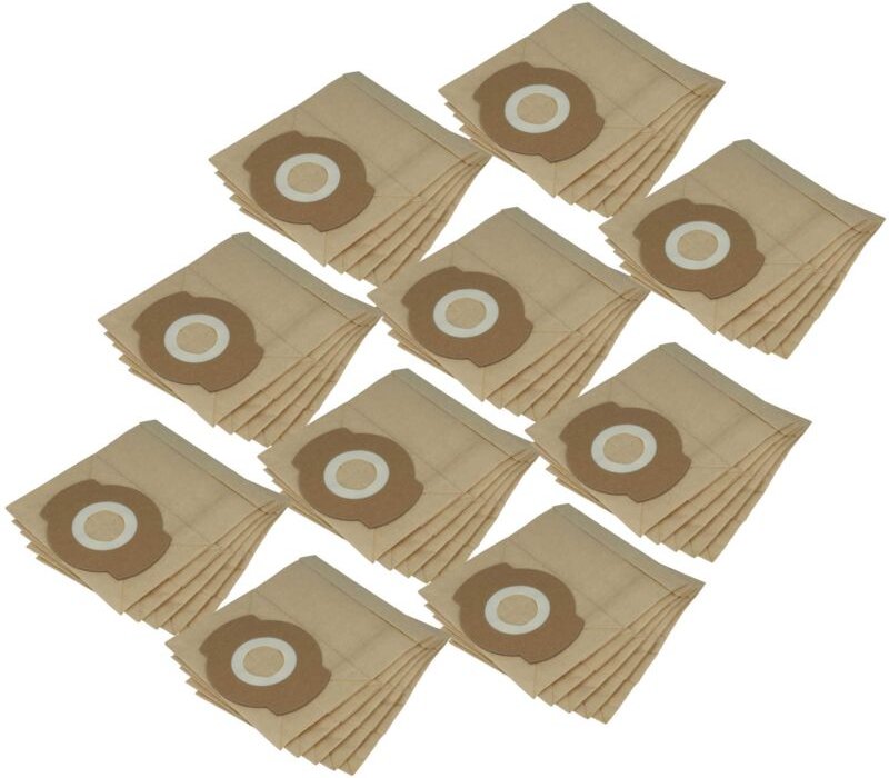 vhbw 50x Staubbeutel kompatibel mit Bosch EasyVac 3 Staubsauger - 19cm x 15,5cm braun