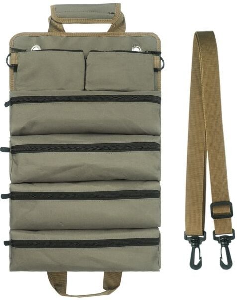 Grüne aufrollbare Werkzeugtasche für Männer/Frauen, langlebiger, wasserdichter Rollwerkzeug-Organizer, multifunktionaler...