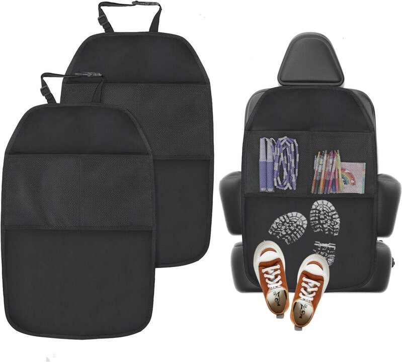 2-teiliger Autositz-Rückenlehnenschutz, Kinder-Auto-Organizer, wasserdichter und schmutzabweisender Kindersitz-Rücksitzs...