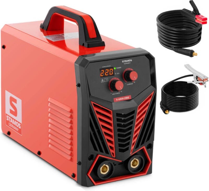 Stamos Germany - Elektroden Schweißgerät E-Hand-Schweißgerät 220 a Duty Cycle 60 % Hot Start igbt