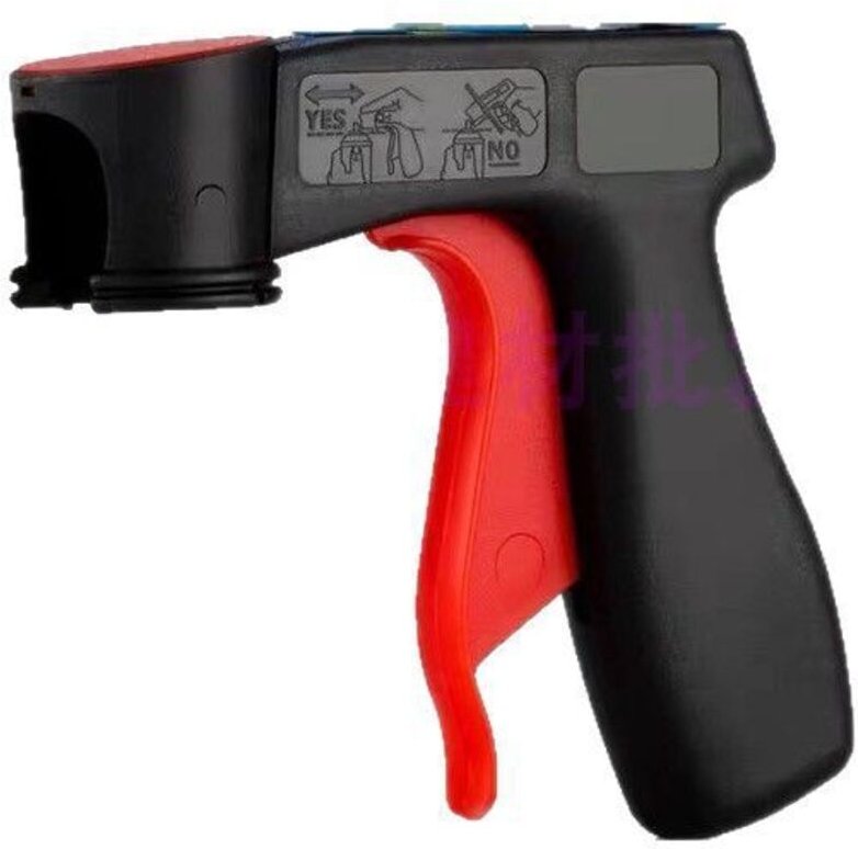 Ergonomisch gestaltete Farbspritzpistole mit praktischem Adapter für Aerosoldosen, ideal für Auto- und Heimwerkerprojekt...