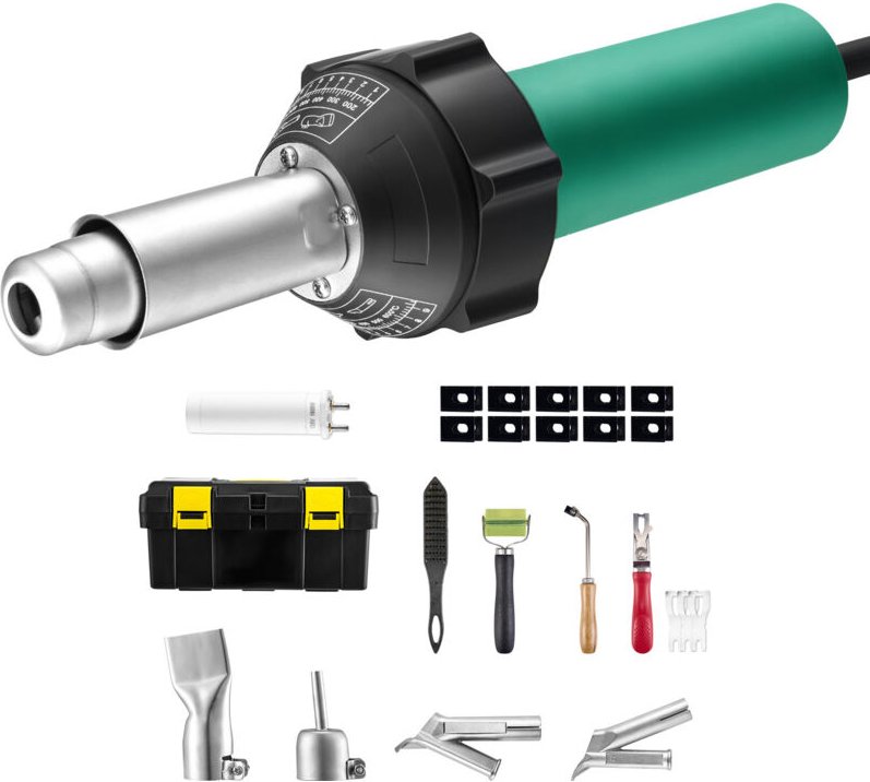 Mophorn - Heißluft-Kunststoffschweißgerät, 1600 w Heißluftpistole, 50–650 °c Temperatur, PVC-TPO-Vinyl-Schweißen, Kunsts...