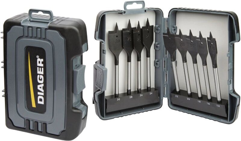 Box mit 9 flachen Holzmünzen - 925C