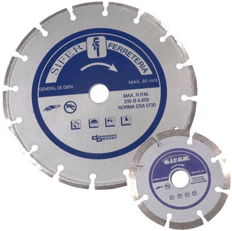 Diamond Disc 115 Pad 7 mm segmentiert blau 14431 - Sifer