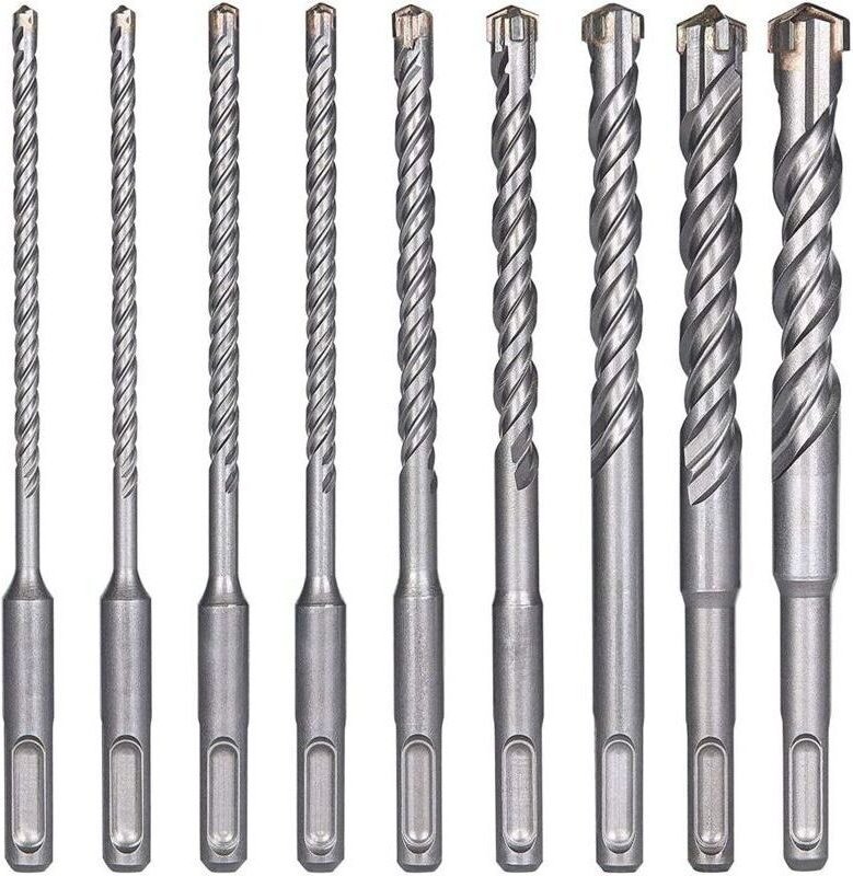 Betonbohrer, 8-teiliges Set Schlagbohrer für Mauerwerk, 5, 6, 6, 8, 8, 10, 12, 14 x 160 mm Bohrwerkzeuge zum Bohren von ...