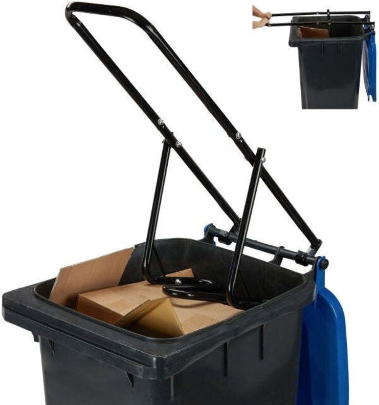 Rubbish press for wheelie bin