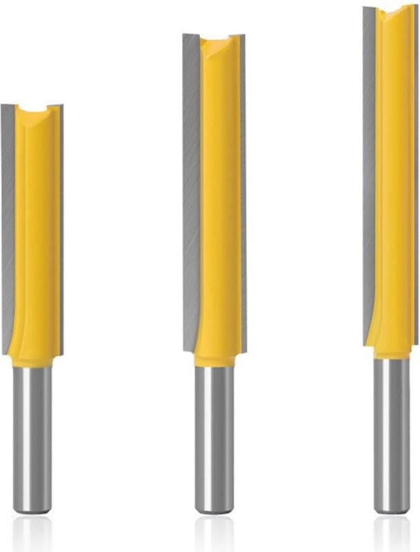 3-teiliger 8-mm-Fräser, Kopierfräser, Hartmetallfräser, extra langer Holzfräser, Zimmerei-Nutfräser, gerader Fräser für ...