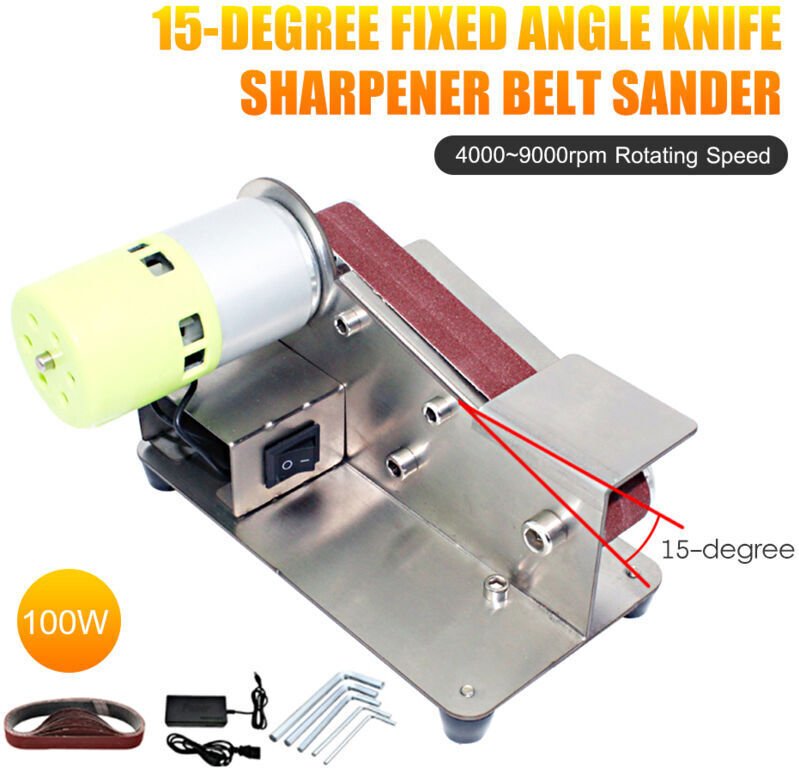 Messerschärfer mit festem Winkel (15 Grad), Bandschleifer, 7-stufig verstellbarer Polierer, Poliermaschine mit 10 Schlei...