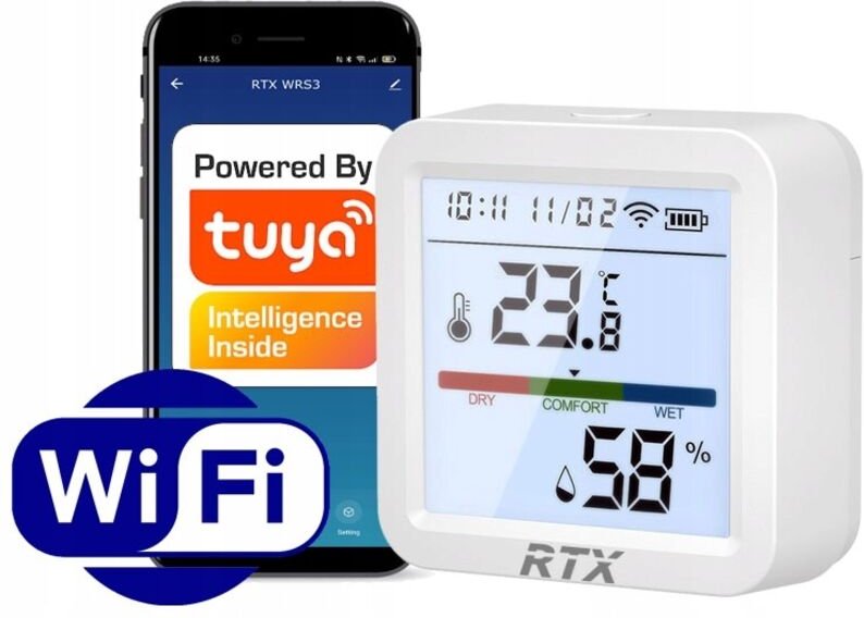 Tuya LCD WiFi Temperatur- und Feuchtigkeitssensor