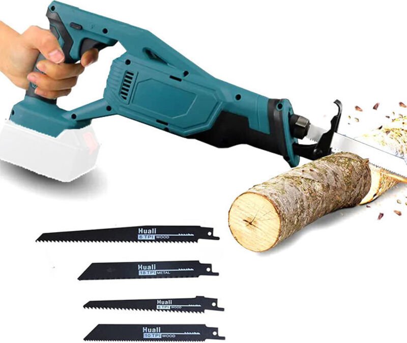 Sägeblatt, Akku-Sägeblatt, Säbelsägeblatt, 4x Blatt, für Holz Kunststoff und Metall (ohne Batterien), kompatibel mit Mak...