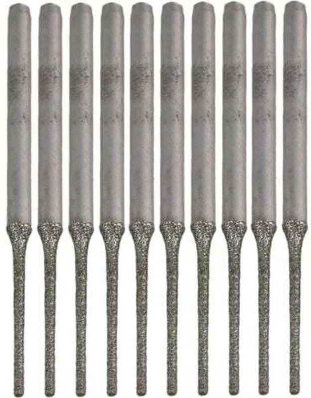 Set mit 10 verlängerten, diamantbesetzten Silberbohrern zum Bohren von Löchern in Mineralien, Perlen, Achate, Schmuck, S...