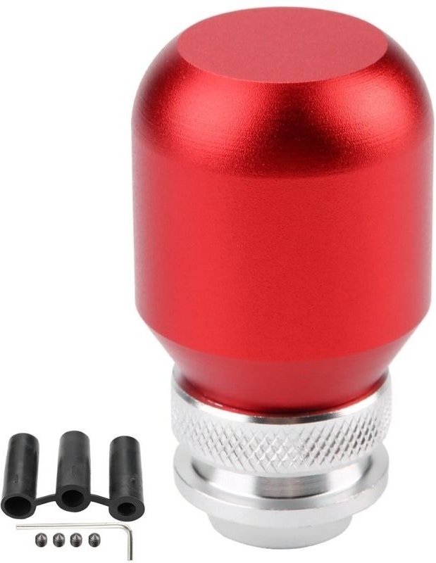 Schaltknauf für manuelle Gangschaltung, universelle Fahrzeugmodifikation, Schaltknauf aus Metall, hoch (rot).
