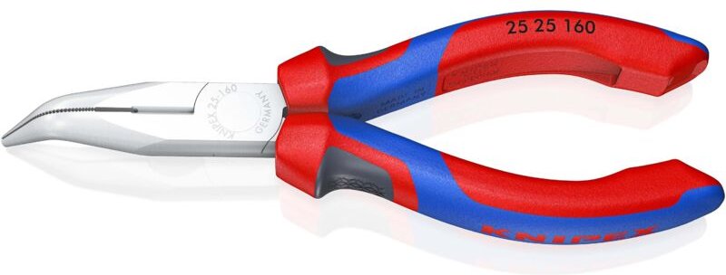 25 25 160 Flachrundzange Schneide Mehrko.-Hülle verchromt 160 mm - Knipex