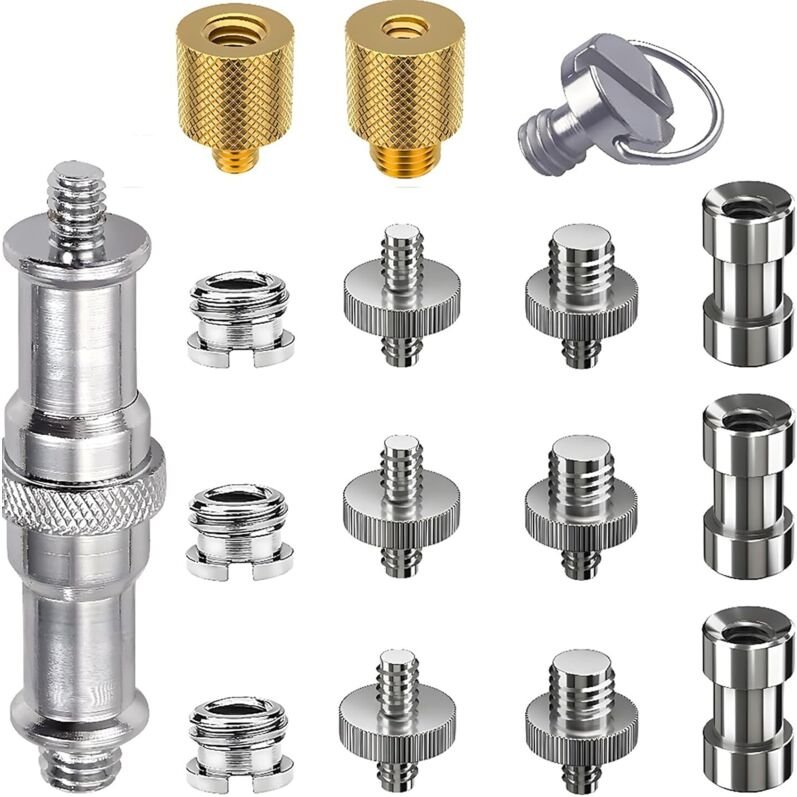 Kamera-Adapterschrauben, 1/4" auf 1/4", 3/8" auf 1/4" Stativgewinde-Adapterschrauben für Kamera, Stativ, Kamera, Foto-Ei...