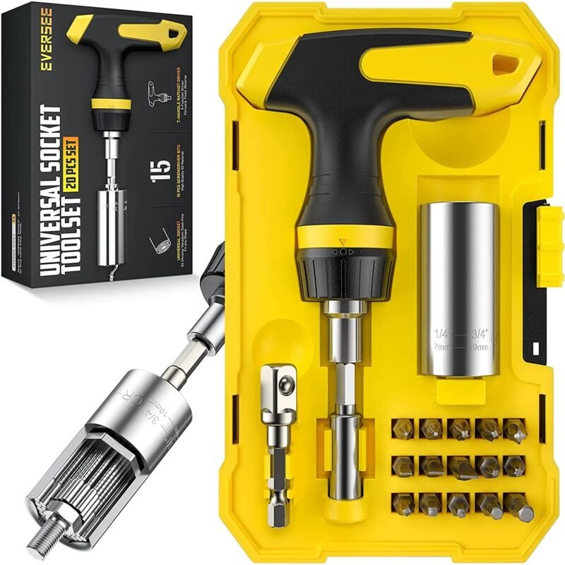 Universal-Magnet-Bit-Steckschlüssel mit Ratschenmechanismus