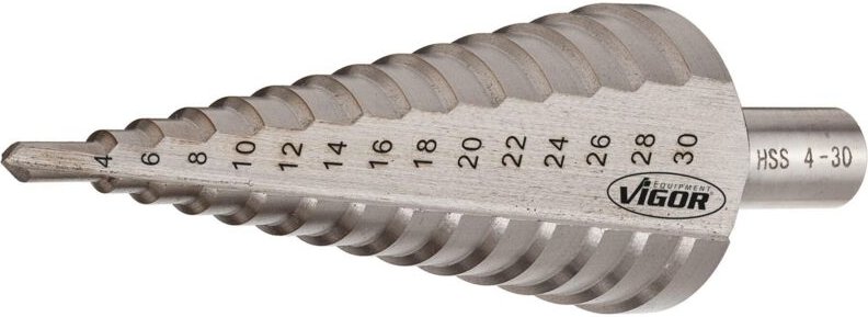 HSS-Stufenbohrer, 4 - 30 mm, 4 - 30 - Vigor