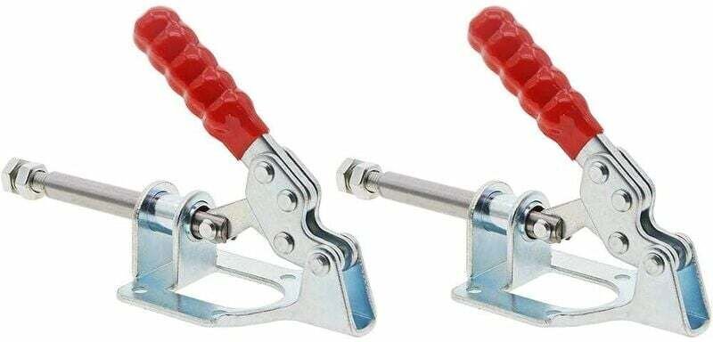 2 Stück 32 mm Knebelklemme, verzinktes Eisen, Schnellspanner, Niederhalteriegel, Push-Pull-Funktion, 136 kg Haltekraft, ...