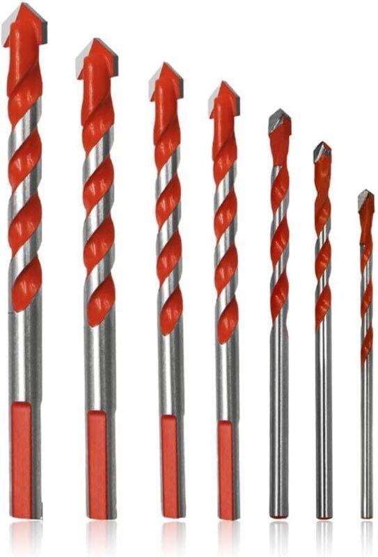 Ccykxa - 7 Stück Metallbohrer, Metallbohrer, schnelle Sechskantbohrer mit Titanbeschichtung, zum Bohren von Holz/Metall/...