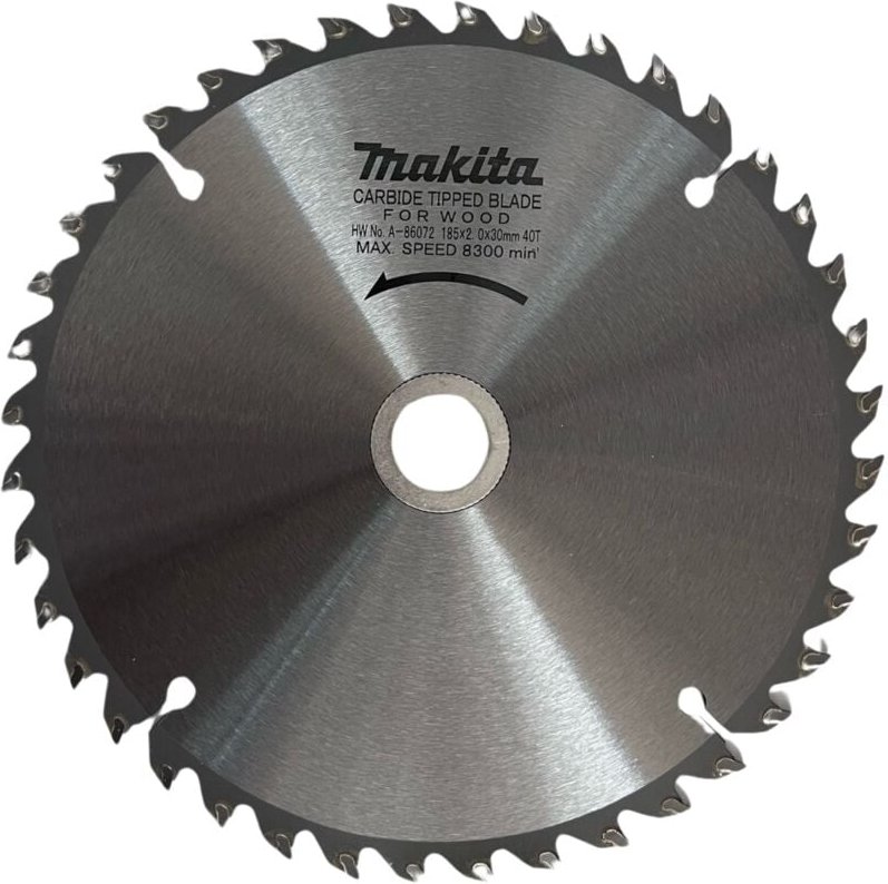 A-86072 TCT-Kreissägeblatt 185 x 2 x 20 mm, 40 Zähne, 25° - Makita