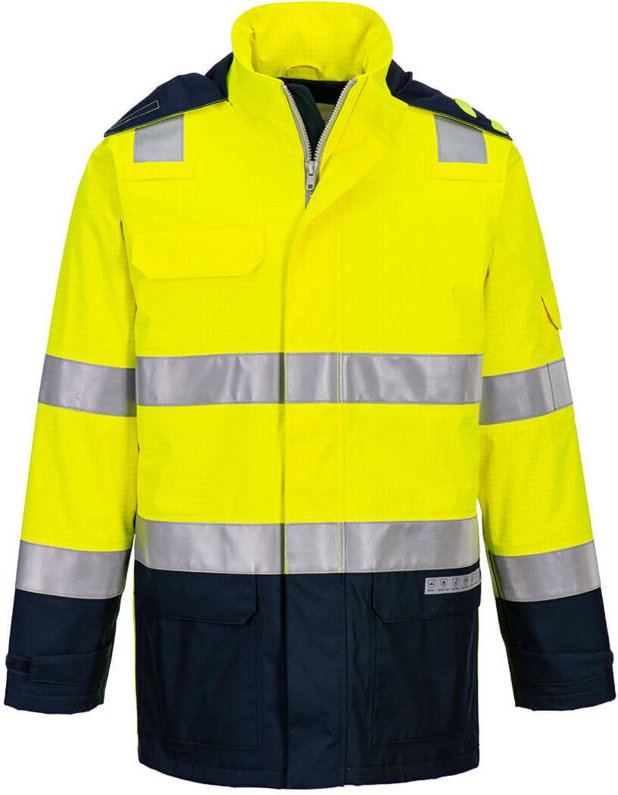 Parka Bizflame Rain+ Hi-vis Light Arc - S - Gelb/marine - Portwest