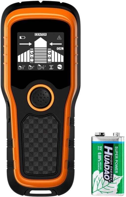 5-in-1-Wanddetektor: Wandfeuchtigkeitsdetektor mit akustischem Alarm, geeignet für Wechselstromleitungen, erkennt Metall...