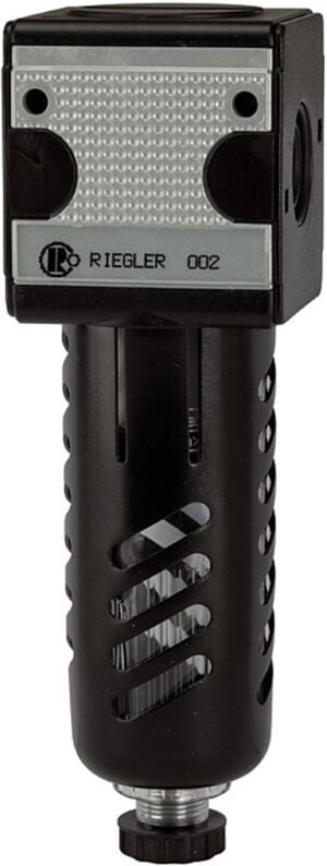 Filter »multifix«, PC-Behälter, Schutzkorb, 40 µm, bg 5, g 1, ha - Riegler