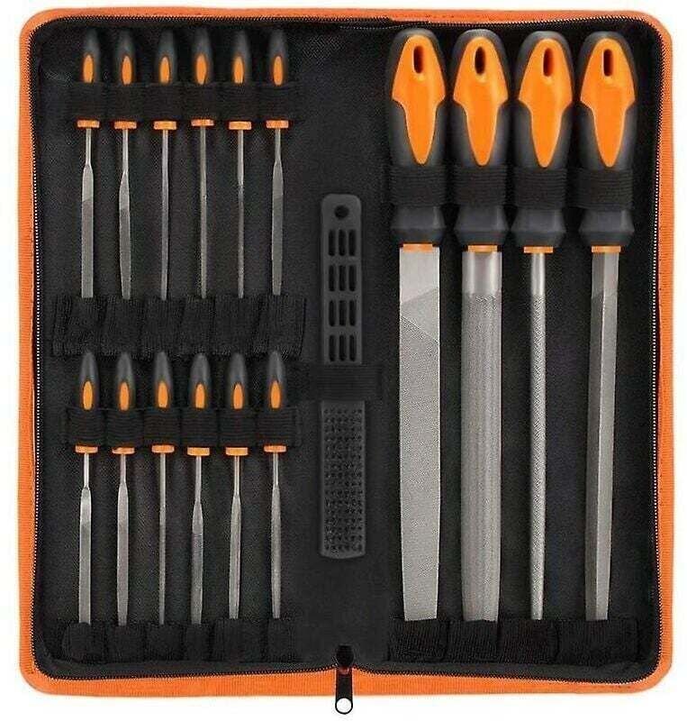 Ensemble de 17 limes combinées pour métaux, lime ronde en acier, ensemble d'outils abrasifs