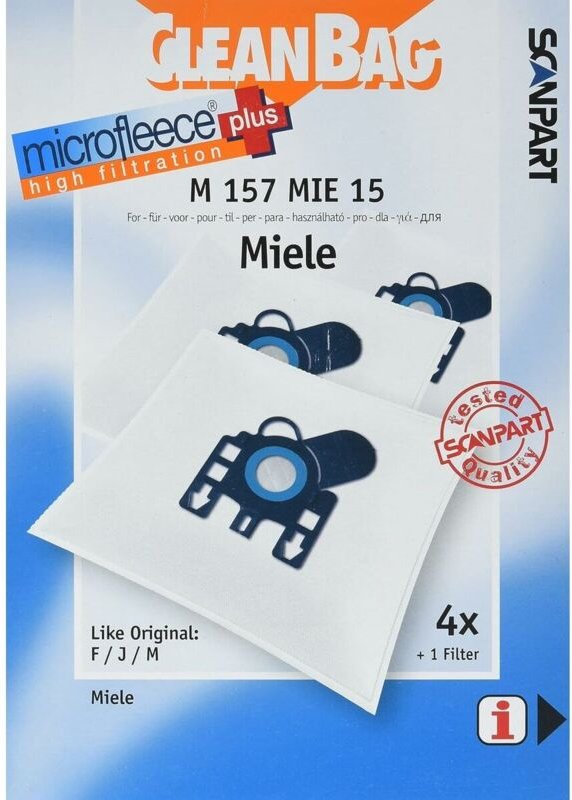 Ersatzbeutel für Staubsauger Scanpart M 157 MIE 15 MIELE