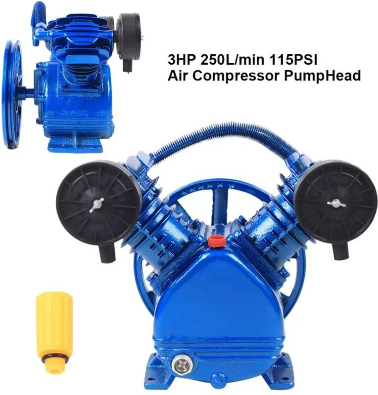 3PS V-Typ 2 Kolben Doppelzylinder Luftkompressor Motor Pumpenkopf Air Tool