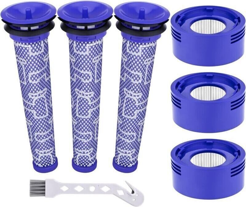 Ersatz-Staubsaugerfilter für Dyson V6, V6 Motorhead, V6 Absolute und V6 Animal, 3-teiliger HEPA-Nachfilter und 3-teilige...