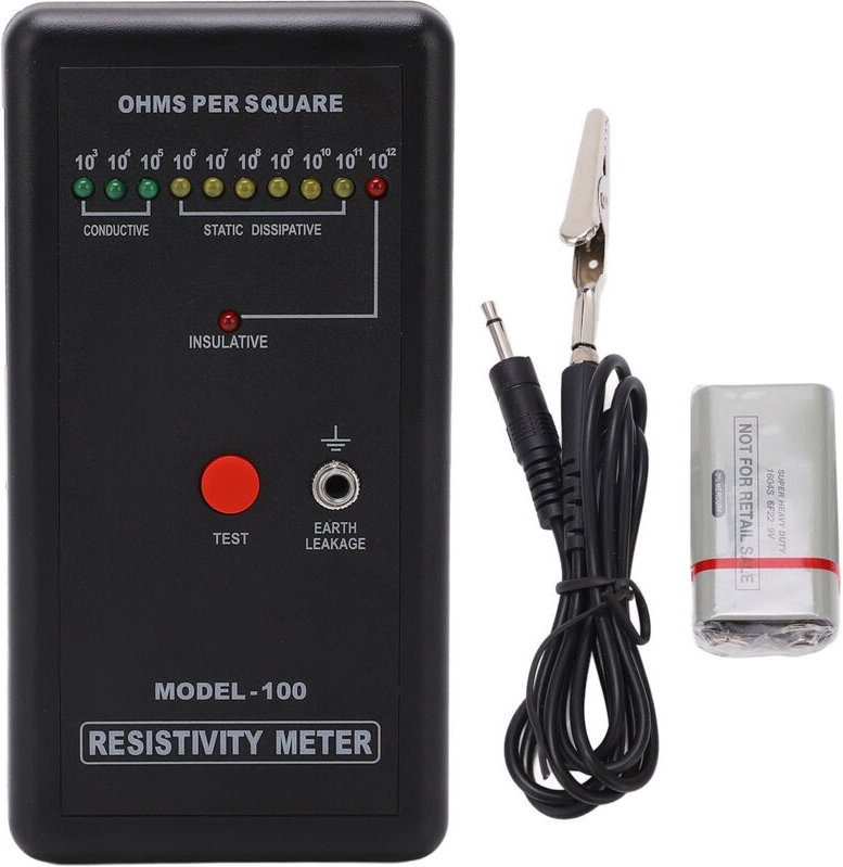 Präzises Antistatik-Widerstandsmessgerät – Statisches Elektrizitätsmessgerät mit Selbstkalibrierung – Ideal für Ingenieu...