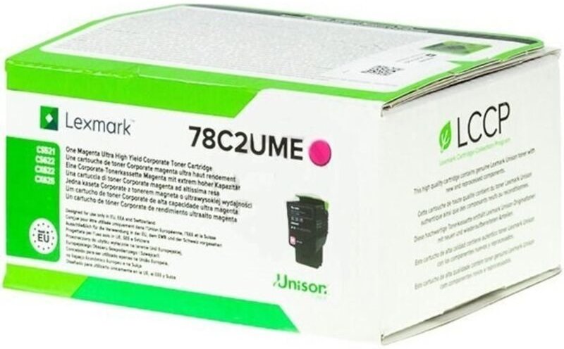 Lexmark Toner 78C2UME Magenta - Originaltoner für Lexmark CS521dn, CS622de Drucker