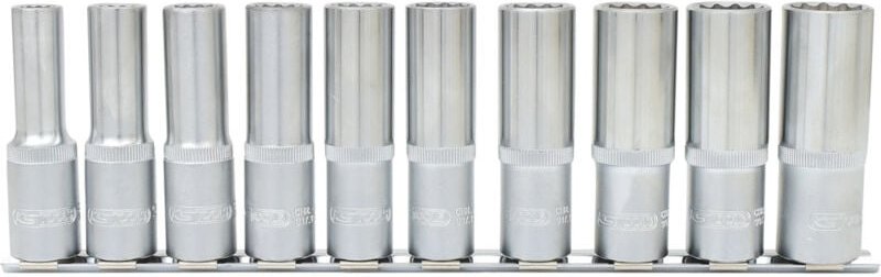KS TOOLS 1/2" 12-kant-Stecknuss-Satz lang 10tlg. - 917.1750