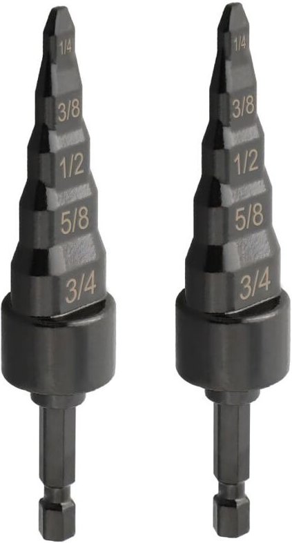 Set mit 2 x 5-in-1-Kupferrohrspreizern, Kupferrohr-Verlängerungsrohr-Reparaturwerkzeug, Bohrwerkzeug-Set, 1/4"-Sechskant...