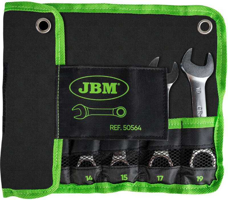 Satz mit 8 kurzen Ring-Maulschlüsseln JBM 50564