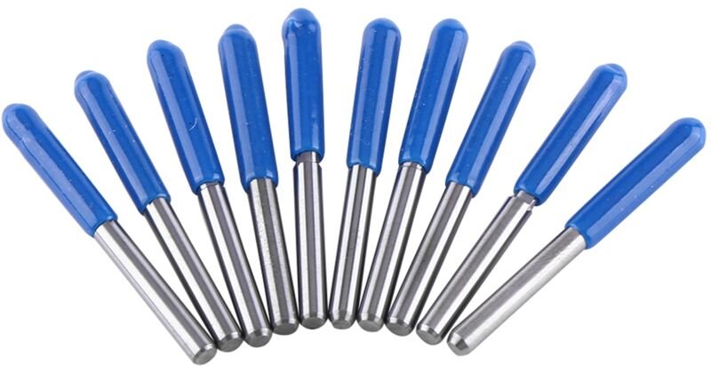 Eosnow - 10 Stück 3,175 mm Schaftfräser CNC-Fräser Schneidwerkzeuge Doppelte gerade Flöten