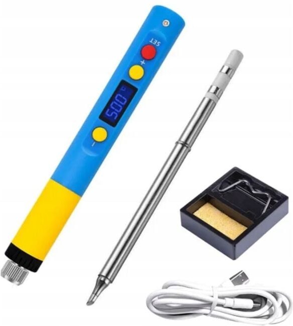 Rosfix T65-BC2 – Mobile Lötkolben LCD 65W, 500°C, USB-C Powerbank kompatibel Keramik-Heizelement Auto-Hibernation Elektr...