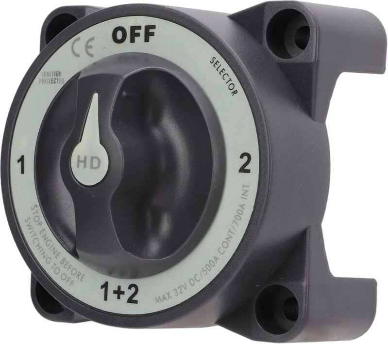 500A Marine-Batterie-Trennschalter, robuster 4-Positionen-Wahlschalter für Wohnmobil-Boote, hochwertiges Material, profe...