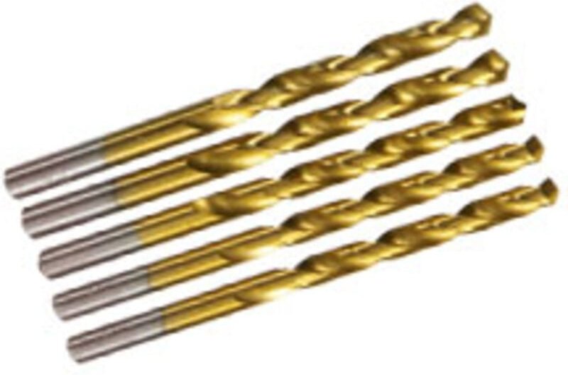 DAYTOOLS HSS-Spiralbohrer, titaniumbeschichtet, Ø 12,00 mm, 5 Stück